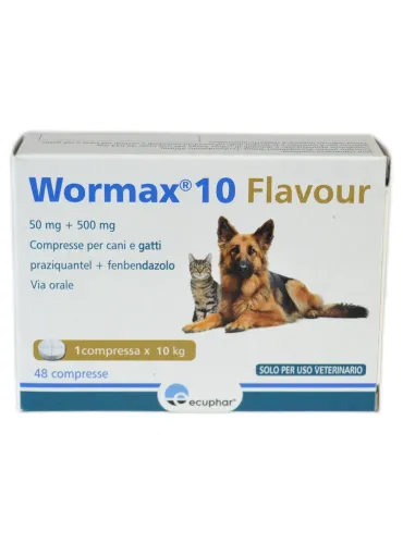 Wormax 10 Flavour Ecuphar 4 blister da 12 compresse