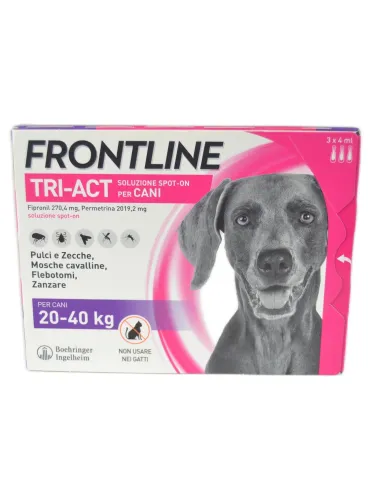 Frontline Tri-Act Boehringer Spot-On 3 pipette cani da 20 a 40 kg